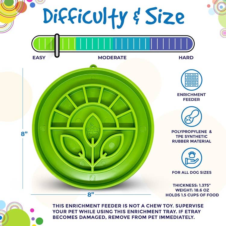 Garden Design eTray Enrichment Slow Feeder Tray for Dogs - Apple Green