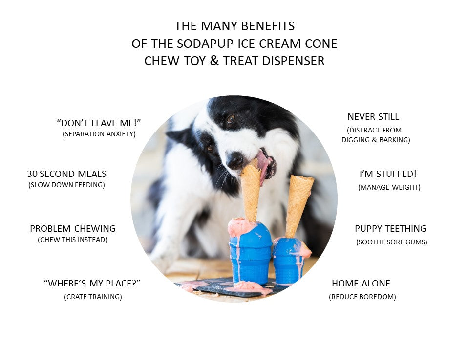 Ice Cream Cone Durable Chew Toy & Treat Dispenser image 3