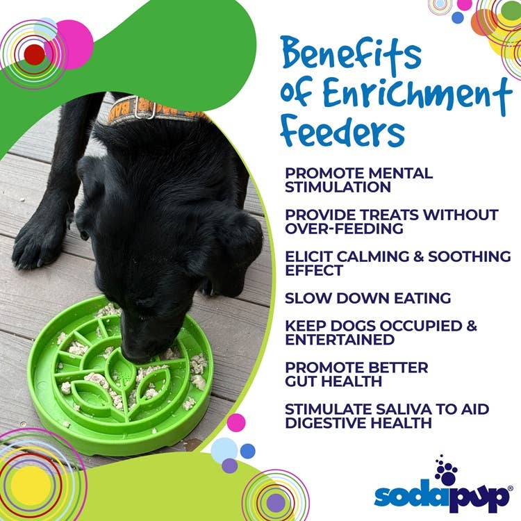 Garden Design eTray Enrichment Slow Feeder Tray for Dogs - Apple Green