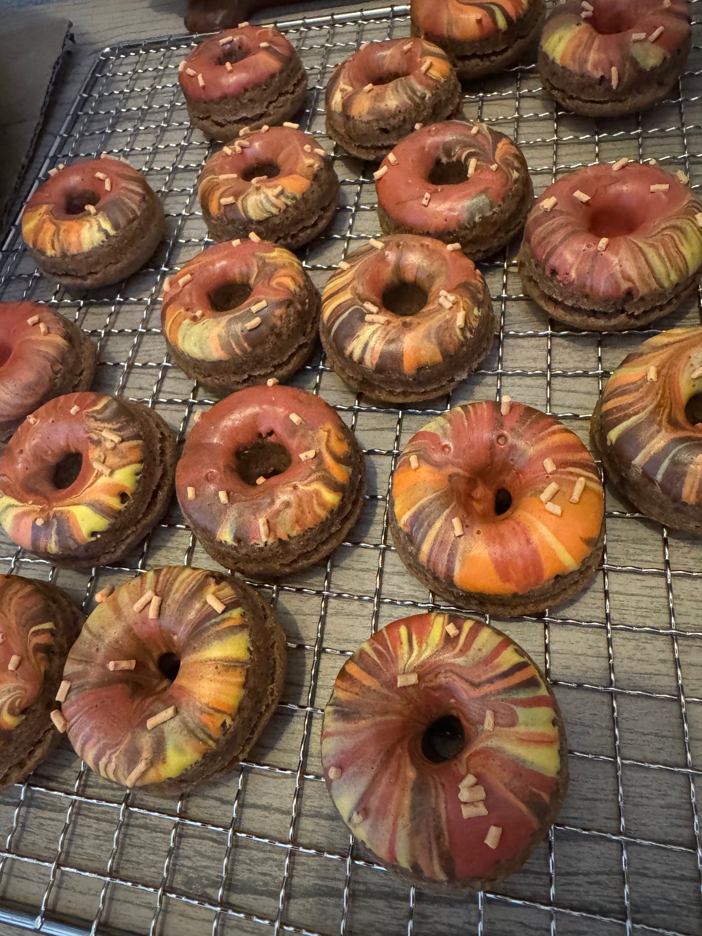 Almond Butter Turkey Bacon Doggy Donuts