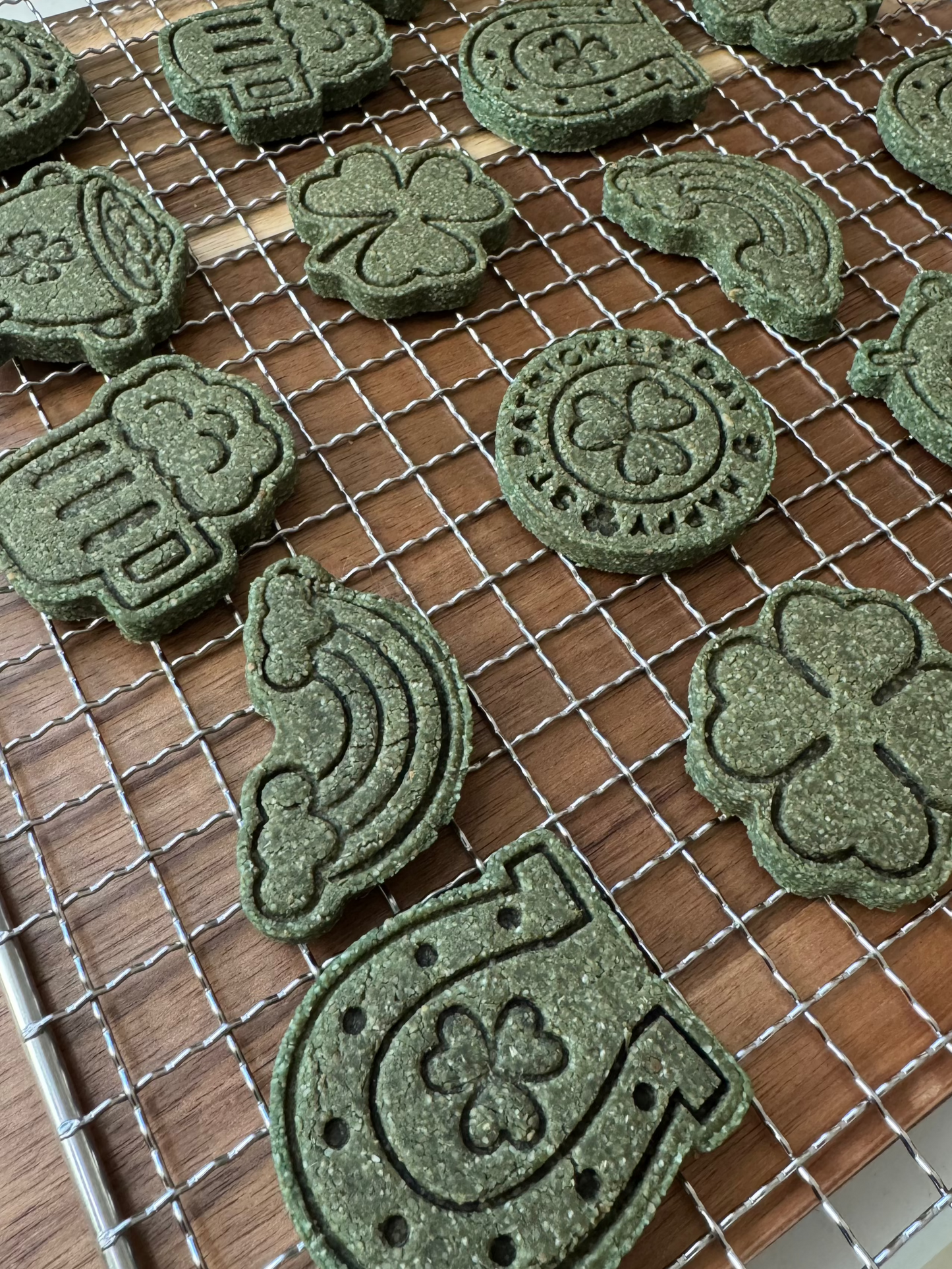 St Paddy's Day Peanut Butter Spirulina Cookies